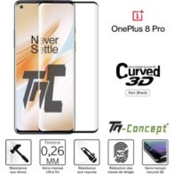 Protège écran TM CONCEPT Verre trempé 3D - OnePlus 8 Pro - Noir