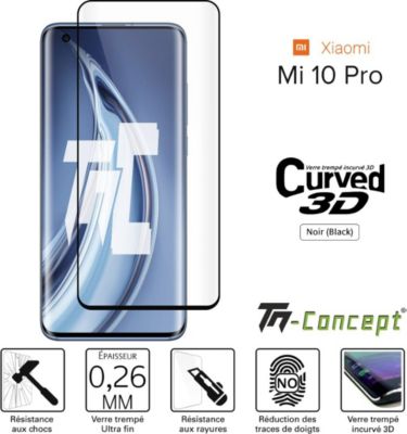 Protège écran TM CONCEPT Verre trempé 3D - Xiaomi Mi 10 / 10 Pro Protège écran TM CONCEPT Verre trempé 3D - Xiaomi Mi 10 / 10 Pro