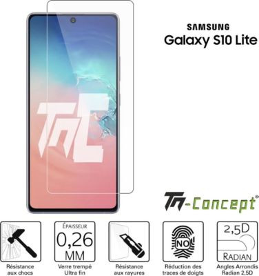 Protège écran TM CONCEPT Verre trempé - Samsung Galaxy S10 Lite Protège écran TM CONCEPT Verre trempé - Samsung Galaxy S10 Lite