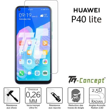 Protège écran TM CONCEPT Verre trempé pour Huawei P40 Lite