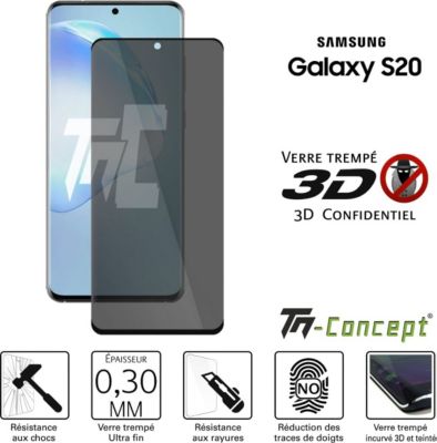 Visiodirect - Verre trempé incurvé pour Samsung Galaxy S20 Plus +