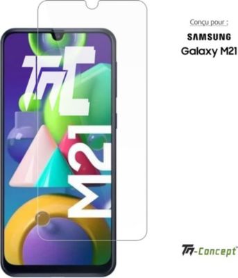 Protège écran TM CONCEPT Verre trempé pour Samsung Galaxy M21