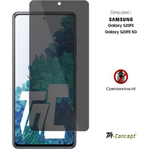 Protège écran TM CONCEPT Verre trempé intégral pour Samsung S20FE