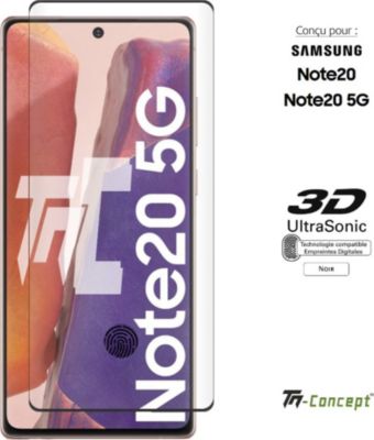 Protège écran TM CONCEPT Verre trempé 3D - Samsung Galaxy Note 20 Protège écran TM CONCEPT Verre trempé 3D - Samsung Galaxy Note 20