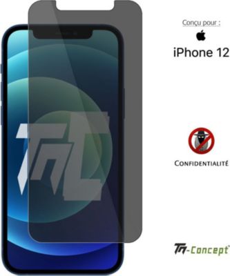 Protège écran TM CONCEPT Verre trempé teinté pour Apple iPhone 12