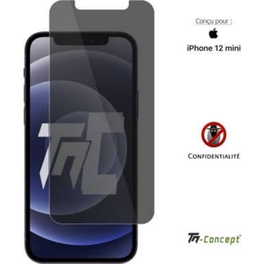 Protège écran TM CONCEPT Verre trempé teinté pour iPhone 12 Mini