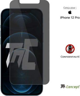 Protège écran TM CONCEPT Verre trempé teinté pour iPhone 12 Pro Protège écran TM CONCEPT Verre trempé teinté pour iPhone 12 Pro