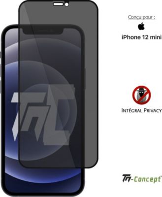 Protège écran TM CONCEPT Verre teinté pour iPhone 12 Mini - Noir Protège écran TM CONCEPT Verre teinté pour iPhone 12 Mini - Noir
