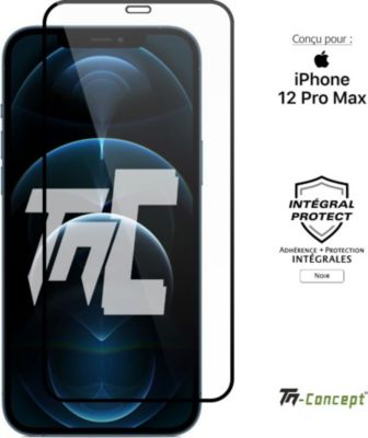 Protège écran TM CONCEPT Verre trempé intégral iPhone 12 Pro Max Protège écran TM CONCEPT Verre trempé intégral iPhone 12 Pro Max
