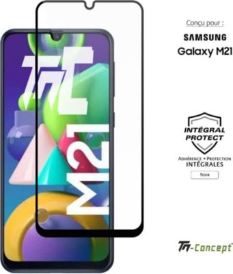 Protège écran TM CONCEPT Verre trempé pour Samsung M21 - Noir