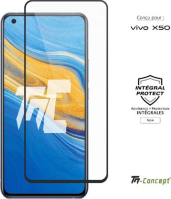 Protège écran TM CONCEPT Verre trempé Vivo X50 - Noir TM Concept® Protège écran TM CONCEPT Verre trempé Vivo X50 - Noir TM Concept®