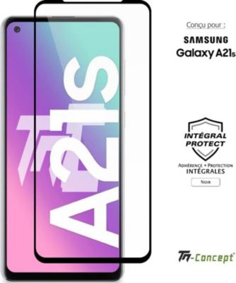 Protège écran TM CONCEPT Verre trempé intégral pour Samsung A21S