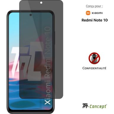 Protège écran TM CONCEPT Verre trempé teinté Xiaomi Redmi Note 10