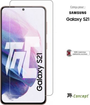 Protège écran TM CONCEPT Verre trempé pour Samsung Galaxy S21 Protège écran TM CONCEPT Verre trempé pour Samsung Galaxy S21
