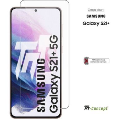 Protège écran TM CONCEPT Verre trempé - Samsung Galaxy S21 Plus