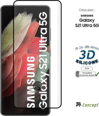 Protège écran TM CONCEPT Verre trempé 3D - Samsung S21 Ultra 5G Protège écran TM CONCEPT Verre trempé 3D - Samsung S21 Ultra 5G
