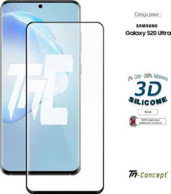 Protège écran TM CONCEPT Verre trempé 3D Samsung Galaxy S20 Noir