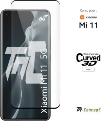 Protège écran TM CONCEPT Verre trempé 3D pour Xiaomi Mi 11 - Noir