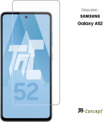 Protège écran TM CONCEPT Verre trempé pour Samsung Galaxy A52