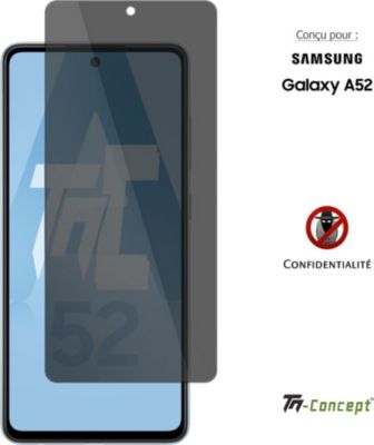 Protège écran TM CONCEPT Verre trempé teinté - Samsung Galaxy A52 Protège écran TM CONCEPT Verre trempé teinté - Samsung Galaxy A52