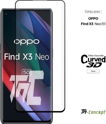 Protège écran TM CONCEPT Verre trempé 3D pour Oppo Find X3 Neo Protège écran TM CONCEPT Verre trempé 3D pour Oppo Find X3 Neo