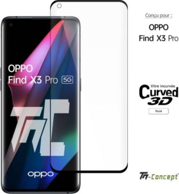 Protège écran TM CONCEPT Verre trempé 3D pour Oppo Find X3 Pro Protège écran TM CONCEPT Verre trempé 3D pour Oppo Find X3 Pro