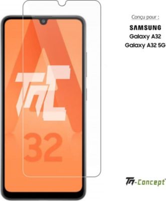Protège écran TM CONCEPT Verre trempé pour Samsung Galaxy A32