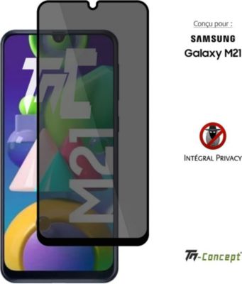 Protège écran TM CONCEPT Verre trempé Privacy pour Samsung M21
