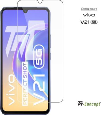 Protège écran TM CONCEPT Verre trempé pour Vivo V21 - TM Concept®
