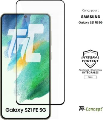 Protège écran TM CONCEPT Verre trempé intégral pour Samsung S21FE Protège écran TM CONCEPT Verre trempé intégral pour Samsung S21FE