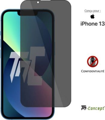 Protège écran TM CONCEPT Verre trempé teinté pour Apple iPhone 13