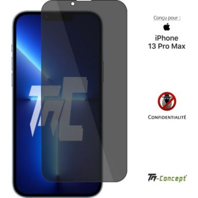 Protège écran TM CONCEPT Verre trempé teinté - iPhone 13 Pro Max