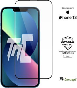 Protège écran TM CONCEPT Verre trempé intégral - Apple iPhone 13