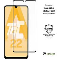 Protège écran TM CONCEPT Verre trempé Samsung Galaxy A22 4G Noir
