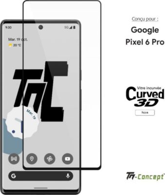 Protège écran TM CONCEPT Verre trempé 3D Google Pixel 6 Pro Noir Protège écran TM CONCEPT Verre trempé 3D Google Pixel 6 Pro Noir