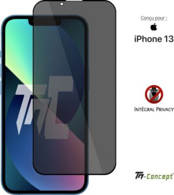 Protège écran TM CONCEPT Verre trempé teinté Apple iPhone 13 Noir Protège écran TM CONCEPT Verre trempé teinté Apple iPhone 13 Noir
