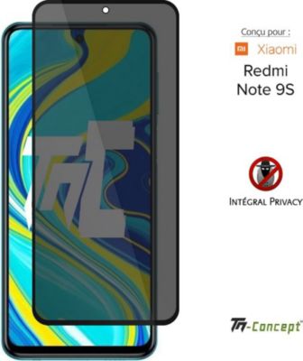 Protège écran TM CONCEPT Verre trempé teinté Xiaomi Redmi Note 9S