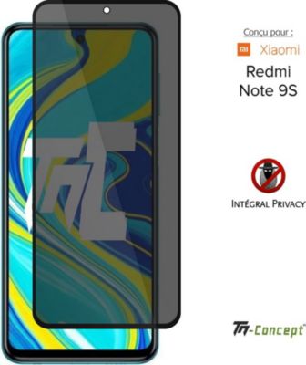 Protège écran TM CONCEPT Verre trempé teinté Xiaomi Redmi Note 9S Protège écran TM CONCEPT Verre trempé teinté Xiaomi Redmi Note 9S