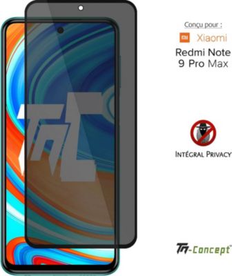Protège écran TM CONCEPT Verre trempé teinté Redmi Note 9 Pro Max Protège écran TM CONCEPT Verre trempé teinté Redmi Note 9 Pro Max