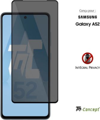 Protège écran TM CONCEPT Verre trempé teinté - Samsung A52 - Noir Protège écran TM CONCEPT Verre trempé teinté - Samsung A52 - Noir