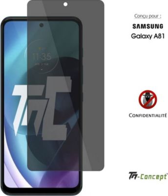 Protège écran TM CONCEPT Verre trempé teinté pour Samsung A81