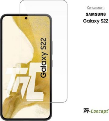 Protège écran TM CONCEPT Verre trempé pour Samsung Galaxy S22
