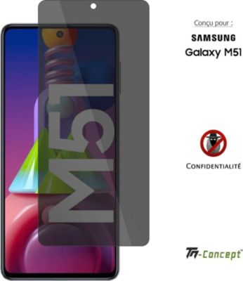 Protège écran TM CONCEPT Verre trempé teinté pour Samsung M51
