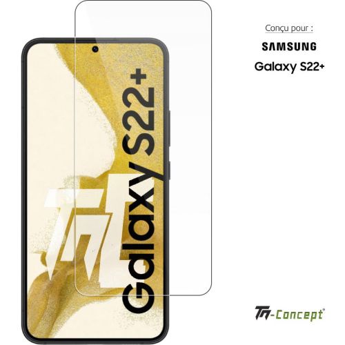 Protège écran TM CONCEPT Verre trempé - Samsung Galaxy S22 Plus