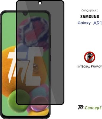 Protège écran TM CONCEPT Verre trempé Privacy pour Samsung A91 Protège écran TM CONCEPT Verre trempé Privacy pour Samsung A91