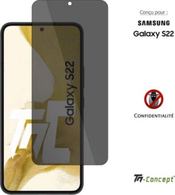 Verre trempé incurvé et teinté - Samsung Galaxy S22Ultra - TM Concept®