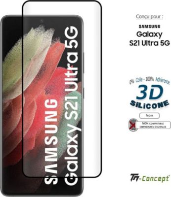 Protège écran TM CONCEPT Verre trempé 3D Samsung Galaxy S21 Ultra