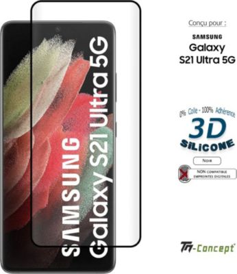 Protège écran TM CONCEPT Verre trempé 3D Samsung Galaxy S21 Ultra Protège écran TM CONCEPT Verre trempé 3D Samsung Galaxy S21 Ultra