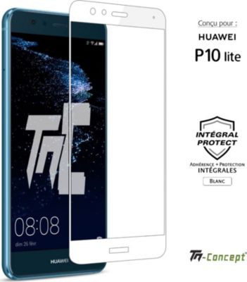 Protège écran TM CONCEPT Verre trempé pour Huawei P10 Lite Blanc Protège écran TM CONCEPT Verre trempé pour Huawei P10 Lite Blanc