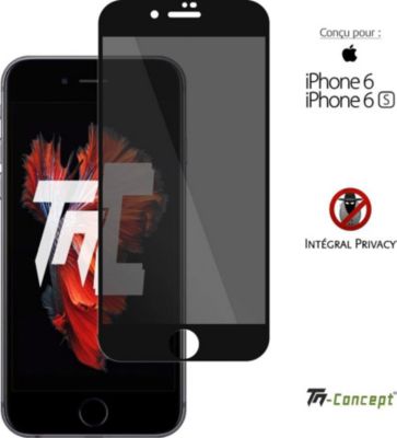 Protège écran TM CONCEPT Verre trempé teinté - Apple iPhone 6/6S